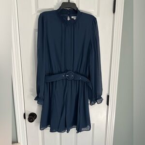 Nine West Navy Blue Sheer dress